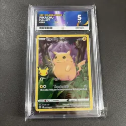 Pokemon 2021 Celebrations Pikachu Holo 5/25 ACE 5 Near Mint - Image 1