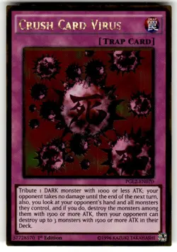 1x Yu-Gi-Oh! Crush Card Virus - PGL2-EN070 - Gold Rare - 1st Edition - NM - Image 1