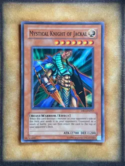 Yugioh Mystical Knight of Jackal DR1-EN017 Super Rare LP - Image 1