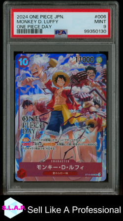 MONKEY D. LUFFY ONE PIECE ST10-006 2024 PROMO HOLO JAPANESE PSA 9 - Image 1
