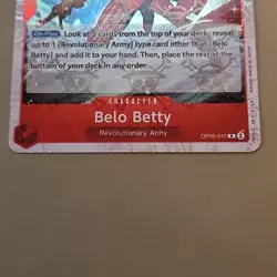One Piece Belo Betty NM (OP05-015/258) Awakening of the New Era Jolly Roger Holo - Image 4