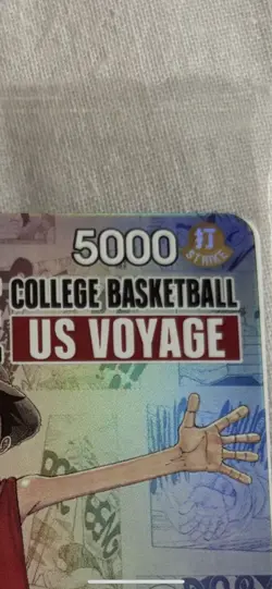 Monkey.D.Luffy College Basketball US Voyage P-055 One Piece Promo Sealed - Image 4