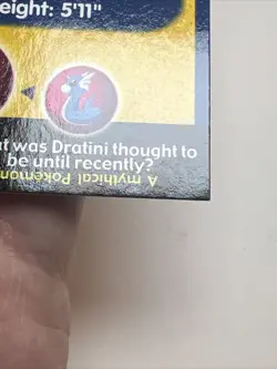 LP- Dratini #147 Burger King UNPERFORATED Poke Trivia Card 1999 Pokemon Card - Image 5
