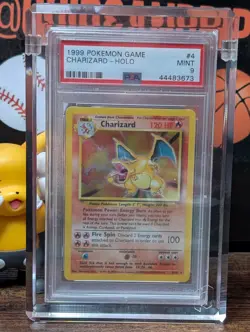 1999 CHARIZARD HOLO Base #4 PSA 9 Grail Iconic Vintage Pokemon Card 🔥 - Image 1