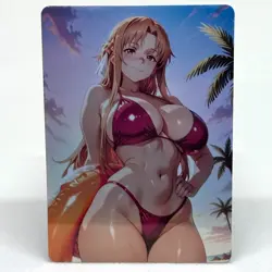 Sword Art Online Asuna Yuuki Goddess Anime Waifu ACG Foil Card - Image 1