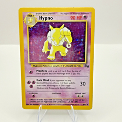Pokemon TCG Hypno Fossil Holo Unlimited Rare Card 8/62 HP/DMG - Image 1