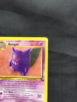 Pokemon Cards: Fossil 1st Edition Rare: Gengar 20/62 - Image 3