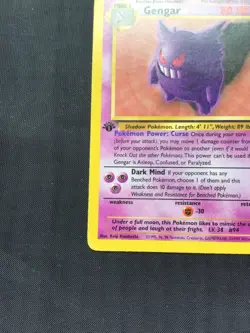Pokemon Cards: Fossil 1st Edition Rare: Gengar 20/62 - Image 5