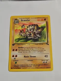 * Graveler 37/62 - 1ST EDITION - Fossil Set - VINTAGE WOTC Pokemon Card - LP - Image 1