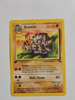 * Graveler 37/62 - 1ST EDITION - Fossil Set - VINTAGE WOTC Pokemon Card - LP - Image 2
