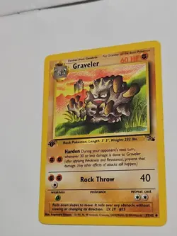 * Graveler 37/62 - 1ST EDITION - Fossil Set - VINTAGE WOTC Pokemon Card - LP - Image 3