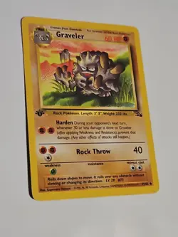 * Graveler 37/62 - 1ST EDITION - Fossil Set - VINTAGE WOTC Pokemon Card - LP - Image 4