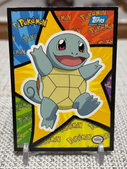 1999 Topps Pokemon The First Movie #S3 Squirtle (Sticker Card) Blue Logo LP - Image 1