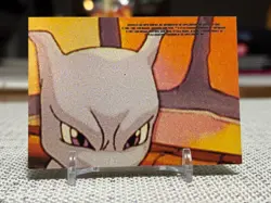 1999 Topps Pokemon The First Movie #S4 Meowth (Sticker Card) Black Logo LP - Image 2