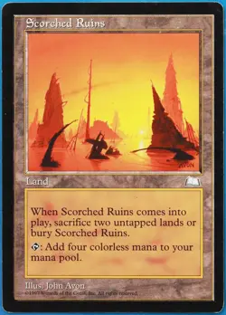 Scorched Ruins Weatherlight NM (Reserved List MTG Magic Card) (512787) ABUGames - Image 1