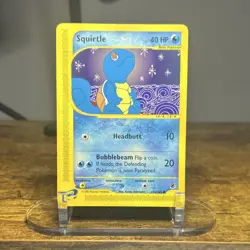 Pokemon Squirtle Expedition Non-Holo Card 132/165 Nintendo E-Reader Vintage - Image 1