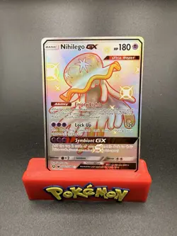 Nihilego GX SV62/SV94 NM- Shiny Vault Holo Rare- Hidden Fates- Pokemon Card-c - Image 1