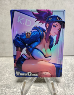 Akali Trading Card Waifu Goddess Story Anime Girl holo Karte Manga Full Art - Image 1