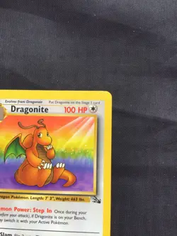 Pokemon Cards: Fossil 1st Edition Rare: Dragonite 19/62 - Image 3