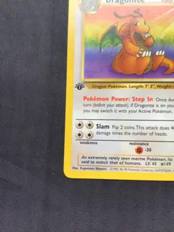 Pokemon Cards: Fossil 1st Edition Rare: Dragonite 19/62 - Image 5