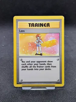 Lass 75/102 Rare Base Set Pokemon Card WOTC Played - Image 1
