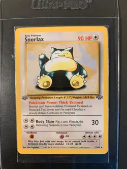 Snorlax Jungle Set 27/64 1st Edition Non-Holo Pokemon TCG Card - Vintage - Image 1