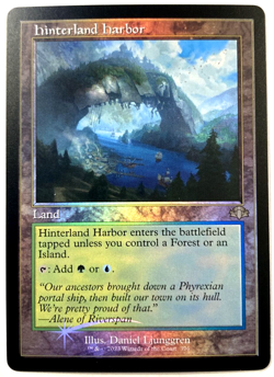 MTG Hinterland Harbor RETRO FRAME FOIL Dominaria Remastered 396 NM - Image 1