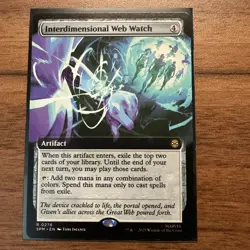 Interdimensional Web Watch (Extended Art) Rare MTG Spider-Man - Image 1