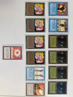 magic the gathering unlimited and revised small lot. sol ring, llanowar - Image 1
