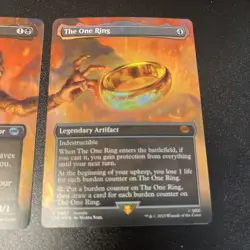 MTG Magic the Gathering FOIL The One Ring Borderless & Gollum, Patient Plotter - Image 2