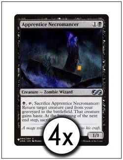 4x Apprentice Necromancer, The List, Magic the Gathering, MTG NM - Image 1