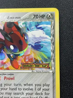 Pokemon Ledian 18/101 STAMPED EX Dragon Frontiers Holo LP/MP (Print Line Error) - Image 3