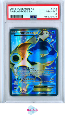 FA/BLASTOISE EX POKEMON XY 2014 142 PSA 8 - Image 1
