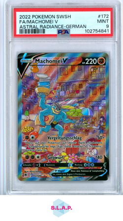 FA/MACHOMEI V ASTRAL RADIANCE-GER POKEMON SWSH ASTRAL RADIANCE 2022 172 PSA 9 - Image 1