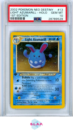 AZUMARILL POKEMON 13 2002 NEO DESTINY 1ST ED HOLO ENGLISCH PSA 10 - Image 1