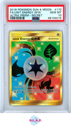 UNIT ENERGY POKEMON 170 2018 ULTRA PRISM GOLD FULLART ENGLISCH PSA 10 - Image 1