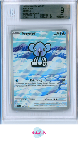 CUBCHOO IR 2025 POKEMON TCG SCARLET AND VIOLET BLACK BOLT GERMAN 109 BGS 9 - Image 1