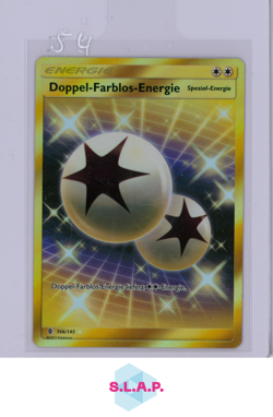 DOUBLE COLORLESS ENERGY POKEMON 166/145 SM GUARDIANS RISING SECRET RARE GERMAN - Image 1