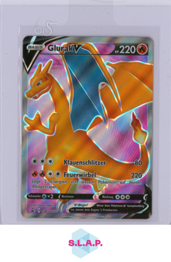 GLURAK V POKEMON SWSH050 SWORD & SHIELD V HOLO BLACK STAR PROMO GERMAN - Image 1