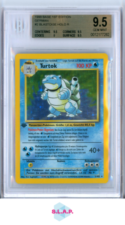 BLASTOISE HOLO R 1999 POKEMON BASE 1ST EDITION GERMAN 2 BGS 9.5 - Image 1