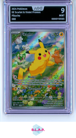 PIKACHU POKEMON/NINTENDO 88 2024 SCARLET & VIOLET PROMO FOIL DEUTSCH AOG 9 - Image 1