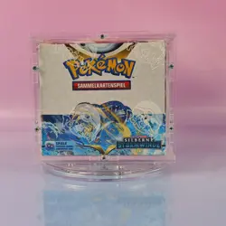 SILBERNE STURMWINDE POKEMON DISPLAY SWERT & SCHILD GER OVP SEALED IN ACRYL CASE - Image 1