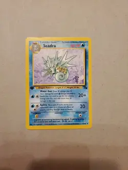 Pokemon Fossil Set 1st Edition Regular Finish Seadra 42/62 NM - Image 3