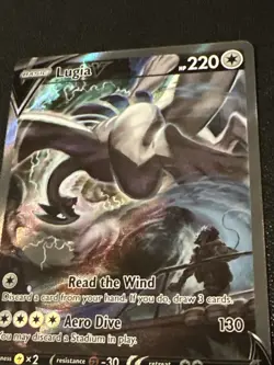 Pokemon TCG Sword And Shield Silver Tempest Lugia V Full Art Rare Holo 186/195 - Image 2