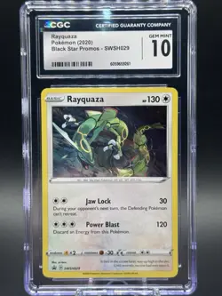 Pokemon TCG Black Star Promo Rayquaza SWSH029 CGC Gem Mint 10 - Image 1