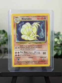 Pokemon TCG Ninetales Holo Rare Unlimited 12/102 Base Set - Image 1