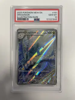 2023 POKEMON MEW EN-151 ILLUSTRATION RARE #181 DRAGONAIR PSA 10 - Image 1
