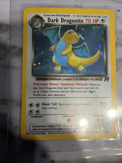 Dark Dragonite First Edition Team Rocket Pokemon TCG 5/82 Stage 1 Rare Holo - Image 2