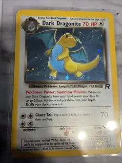 Dark Dragonite First Edition Team Rocket Pokemon TCG 5/82 Stage 1 Rare Holo - Image 3