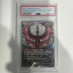 POKEMON PSA 10 2021 Chilling Reign Galarian Moltres V 177/198 Alt Art *4662 - Image 1